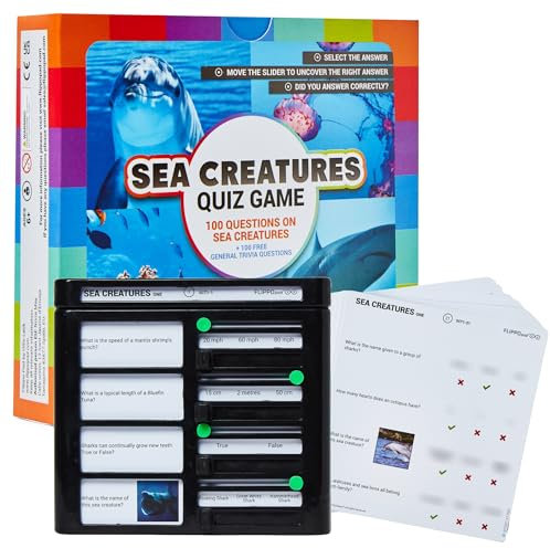 Flippo pad: Sea Creatures Quiz-Spiel – Testen Sie Ihr Wissen | Pädagogisch und Spaß | Für Kinder & Erwachsene