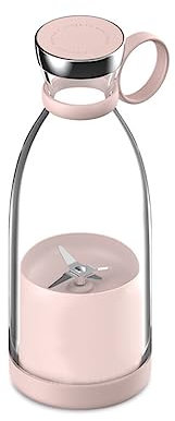 SUIOPPYUW Electric Juicer Cup Wireless Rechargeable DIY Fruit Orange Blenders Bottle Portable Kitchen Drinking Mixing Food Processor, Pink