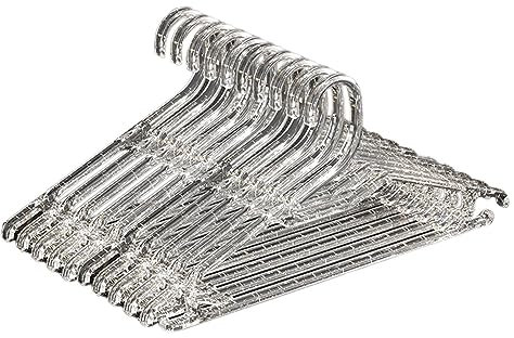 Perchas Transparentes Retorno | Perchas duraderas y antideslizantes estándar para ropa | Ganchos para colgar, perchas para armario en plateado