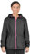 PERLETTI Veste Femme Impermeable à Capuche Détails Réfléchissants - Poncho Pluie Fille Coupe Vent Sport Running Pliable - Manteau Femme Hiver Léger Résistant - Veste de Pluie Neige Fluo (Noir, S)