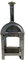 Forno pizza ibrido a gas e legna 2 pizze con tetto e carrello in acciaio inox, uso a legna o con bruciatore a gas, pietra refrattaria, 500 gradi, Made in Italy (con bruciatore e valvola GPL)