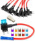 GUUZI 10 Stück 12–24 V Mini-Auto-Add-a-Circuit-Sicherungshahn-Adapter, Mini-APM-ATM-Flachsicherungsset für Autos, LKWs, Boote mit 3/5/7,5/10/15 Ampere-Sicherung