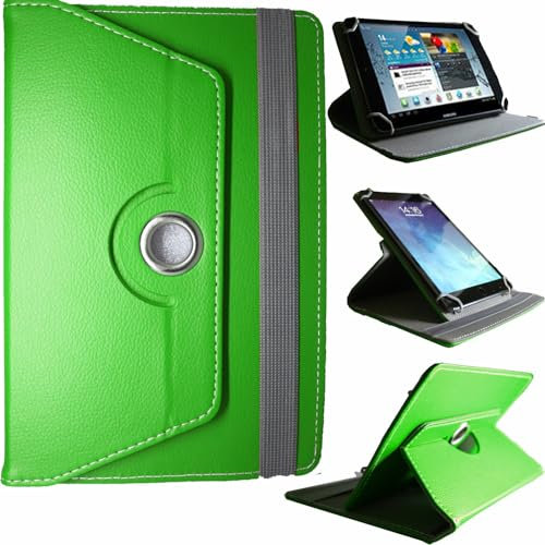 DV 10inch Tablet Case Cover - Universal Leather Stand Case Folio Cover Magic Leather 360° Rotating Case Fits for ALL 10 Inch & 10.1 Inch Android Tablets tab (Green)