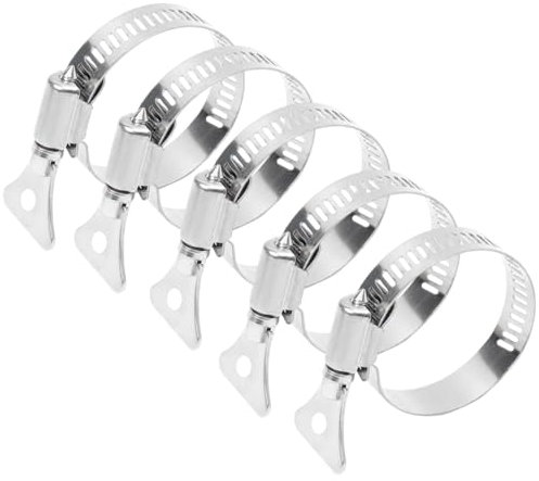 BEAHING Fahnenmast-Montageringe Edelstahl-Fahnenfahne Pole Ringe Clips Flag-Pole-Zubehör für Outdoor-Anpassung für 25-38 mm 5pcs, Flag-Stangenklammern