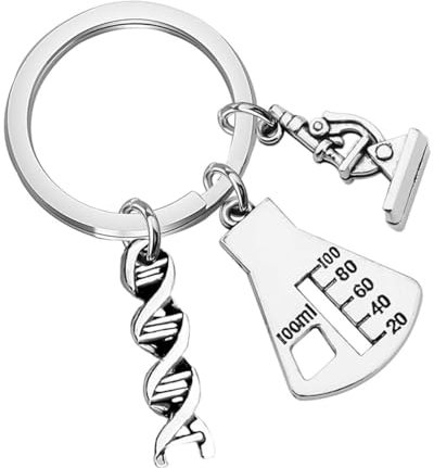 WRITWAA Wissenschaftlicher Schlüsselanhänger Für Chemielehrer Dna-molekül Design Hochwertiger Schlüsselanhänger Aus Robustem Für Studierende Und Lehrkräfte Für Taschen Und