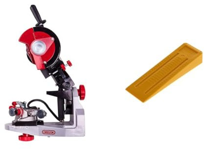 Oregon Professional 230 Volt Sägeketten-Schleifmaschine mit Hydraulischer Kettenklemmung & OCHSENKOPF Kunststoff-Fällkeil, Schlagfest und Kältebeständig, KWF-Profi Qualität, Hubhöhe 40 mm, Labrador