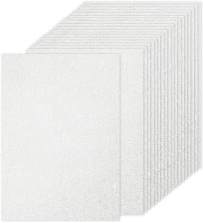 PATIKIL 40 Blatt Kartonpapier A4 250g - 21 x 29,7 cm - DIN Format Dickes Bastelkarton zum Basteln Hochzeit Karton Glitzer Papier Stanzen DIY Deko Bastelpapier Bedruckbar, Silber