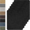 Flicken Selbstklebend Stoff,6 Stück 20x30cm Mikrofaser-Patches,Stoff Reparatur Patches Selbstklebend,Samt Reparaturflicken für Sofa, Autositze, Kleidung (Schwarz)