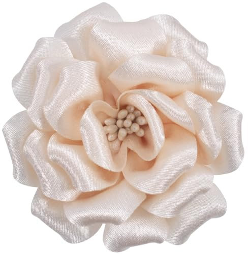 Mecool Rose Hair Clip Party Hochzeit Brosche Corsage Haar Kopf Clip Kopfschmuck Blume Haar Pin Rose Haar Barrette Zubehör für Frauen Mädchen-Beige Weiße