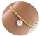 FLHEART Armband Gold Damen Weihnachtsgeschenke für Frauen - Edelstahl Goldschmuck Armbänder 14 Karat Vergoldet Kugelarmband mit Charm Herz Perlmutt Armband Gold Damen Geschenke für Frauen Mädchen
