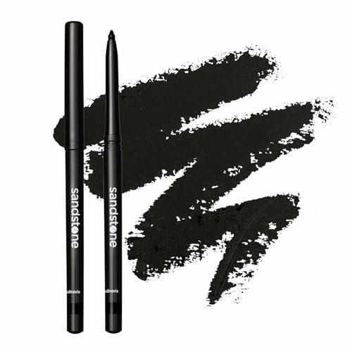 Sandstone Scandinavia Hypoallergener Waterproof Eyeliner | Schwarzer Eyeliner für Empfindliche Augen | Parfümfreier Veganer und Tierversuchsfreier lidstrich stift (Schwarz)