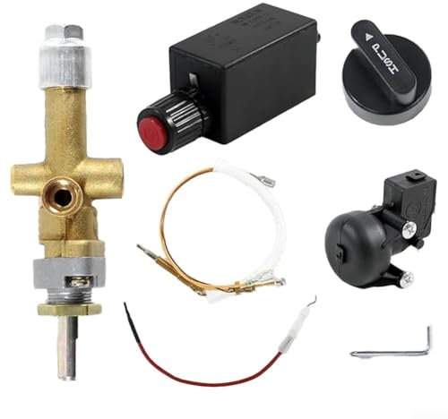 7 Stück Terrassengasheizung Ersatzteile, Thermoelement Ersatz und Ablassschalter Steuerungsset, Gas-Terrassenheizung, Reparatur-Ersatzteile für Terrassen-Raumheizungen
