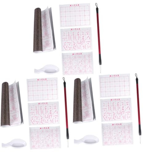 NUOBESTY 18 STK Übungsmatte Für Chinesische Kalligrafie Kalligraphie-übungspapier Sumi-Papier Xuan-Papier Reispapier Vier Schätze Kalligrafie Übungen Tuch Wasserschreibtuch Bambus