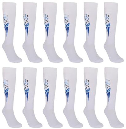 KXJPIZIYB 6 Paar Fechtausrüstung Fechtsocken, Unisex-Profisocken für Degen, Säbel und Florett-Wettkämpfe, Dicke Kniestrümpfe Aus Stretchbaumwolle(Blue,S)