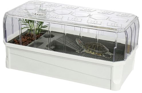 Turtle Habitat Acuario, Platillo Versátil Para Tortugas | Piscina Terrario Para Mauremys Mutica Con Separador Desmontable Y Plataforma De , Adecuado Para Tortugas Enlatadas, Tortugas Escudo U