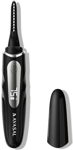 AYASAL Beheizte Wimpernzange: 10-Sekunden-Schnellaufheizen, lang anhaltender Schwung – Tragbare elektrische Wimpernzange, sicheres Anti-Verbrennungs-Design für alle Wimperntypen