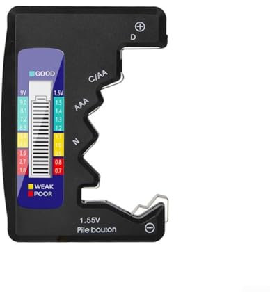 Compact ABS Battery Test Tool for Various AAAAA9V1 5V Button Cell Batteries