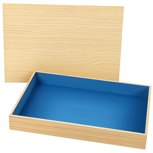 CroBlissful Wooden Therapy Sandkasten mit Mitglied, Sensory Training Sand Writing Tray for Office and Sand Tray Miniature Models
