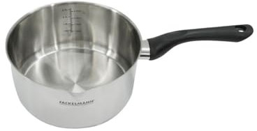 Fackelmann 681850 - Cazo de cocina (acero inoxidable, 20 x 10 cm, 20 x 10 cm), color gris