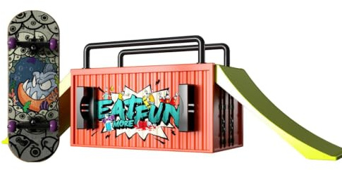 Finger Skateboards - 5,91 Zoll Mini Finger Skateboard Skateboard Rampen Set | Lustiges Fingersportspielzeug Mit Rampen & Accessoires Für Skill -Training, Ideal Für Kinderspiele & Gifting