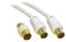 PC Arena Câble antenne coaxial TV/AV mâle vers mâle avec coupleur 3 m