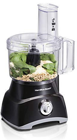 Hamilton Beach Food Processor & Vegetable Chopper for Slicing, Shredding, Mincing, and Puree, 8 Cup, Black