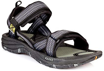 Source Herren Gobi Sandale, Cheess Black, 43 EU