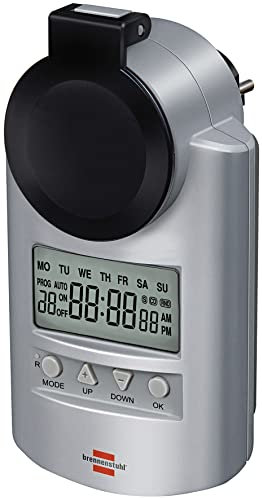 Brennenstuhl Programmateur digital hebdomadaire Primera-Line avec clapet et 20 programmes (IP44)
