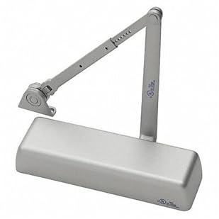 Yale 5801 x 689 chiudiporta, corpo in ghisa, 689 verniciato con finitura in alluminio, copertura completa, porta, misure da 1 a 6, Satin Chrome, 1