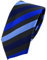 TigerTie - schmale Designer Krawatte in blau dunkelblau hellblau anthrazit gestreift