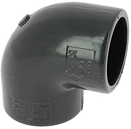 Raccord PVC pression noir coudé 90° - Ø 40 mm - Girpi