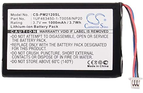 CS-PM2120SL Akku 1000mAh Kompatibel mit [Cisco] F360, F360B, M2120, M2120M, Mino HD+, für [Flip] F360, F360B, Mino, MinoHD 2rd, für [Pure] Flip Video, M2120, M2120M Ersetzt 02404-0013-00, 1UF463450