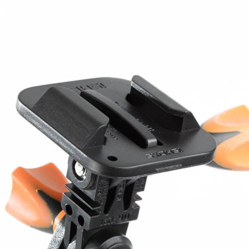 iSHOXS Flat Load Adapter | Schnellwechselplatte Halterung Action cam | Fahrrad Motorrad Zubehör Slider | passend für GoPro Hero und kompatible Action Camera