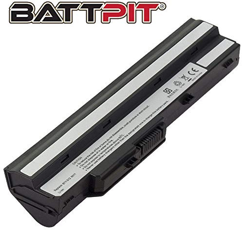 BattPit Laptop Akku für MSI BTY-S11 BTY-S12 Wind U100 U110 U115 U120 U123 U130 U135 U135 U135DX U210 U230 U270 - [6 Zellen/4400mAh/49Wh]