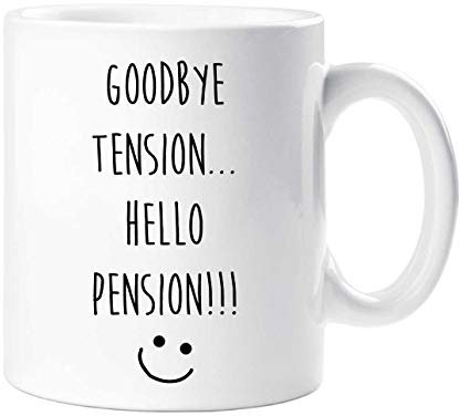 60 Second Makeover Limited Goodbye Tension Hello Pension Mug Leaving Present Retirement Gift