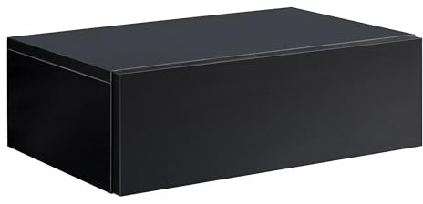 FineBuy Nachtkonsole ZADAR für Wandmontage 46x15x30cm Nachttisch Holz, Wandregal mit Schublade, Nachtschrank Wandboard für Boxspringbett schwebend, Wandkonsole Nachtkästchen hängend