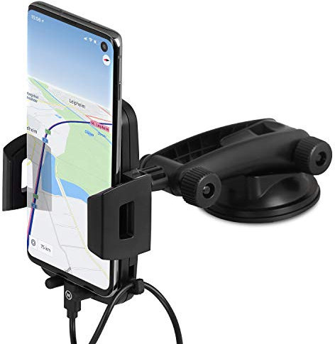 Wicked Chili Porta Cellulare Porta Cellulare da Auto Compatibile con Samsung Galaxy S20 Ultra, S10, A51, A51, A71 Porta Auto Porta Smartphone Porta cruscotto e Parabrezza 2 in 1 Porta Ventosa