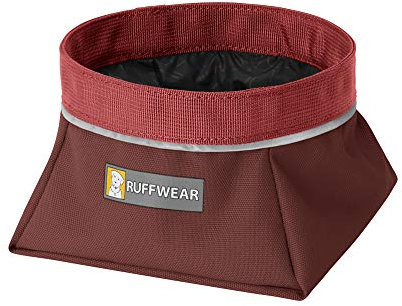 RUFFWEAR Quencher Bowl, Portable Dog Travel Bowl for Food and Water, Fired Brick, Large