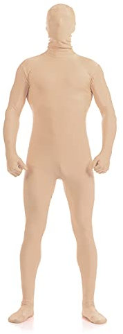 HNASUIT Herren Spandex Zentai Anzug Ganzkörperanzug 2. Haut, enganliegend, Kostüm, dehnbar, Einteiler, Bodysuit für Halloween, Cosplay, Nude, M