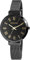 Excellanc Damen-Uhr Edelstahl Meshband Hakenverschluss Analog Quarz 1300036 (schwarz goldfarbig)