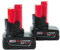 Milwaukee Lot de 2 batteries lithium-ion XC 48-11-2460 M12 12 V 6,0 Ah