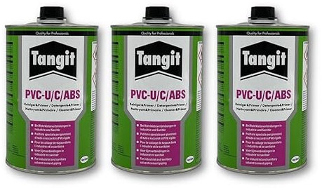 Tangit PVC-U/C/ABS Reiniger Spezialreiniger für Klebeverbindungen aus PVC-U und PVC-C sowie ABS (1000ml / 3 Stück)