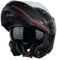 G-MAC Glide Evo Flip Front Motorcycle Helmet (M, Black, Grey, Red)