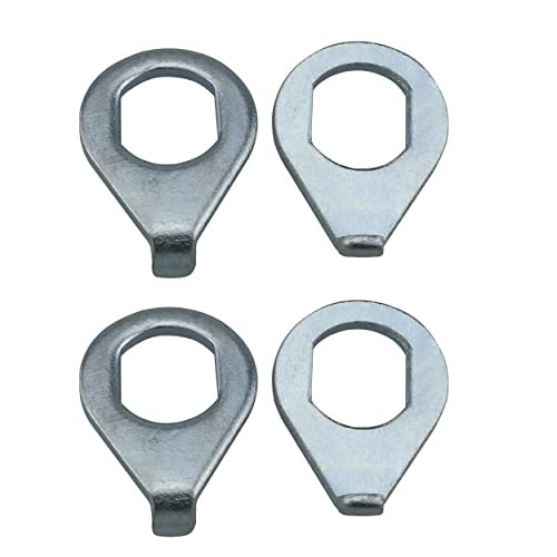 Ruiwaer 4 Stück M10 Fahrradnaben-Sicherheits-Unterlegscheibe, Fahrradnaben-Haken, Unterlegscheibe, Vorderrad, Hinterrad, Halteclip, Haken