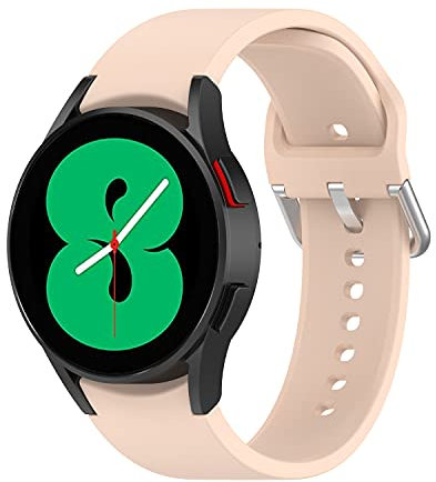Wownadu 20mm Cinturini Compatibile per Samsung Galaxy Watch 6/5 / 4 (40mm 44mm), Galaxy Watch 3 41mm, Galaxy Watch 4 Classic (42mm 46mm) Cinturino Rosa Silicone Regolabile Donna Uomo