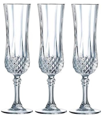 RYUHYF Champagne Flutes，Champagne Glasses set,White Wine Glass Set,Medium 5.4 oz champagne flutes, set of 3