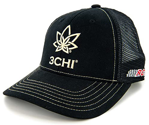 Checkered Flag Sports 2023 Kyle Busch Sponsorenhut NASCAR Verstellbare Automotive Racing Mesh Baseballkappe Schwarz, Mehrfarbig