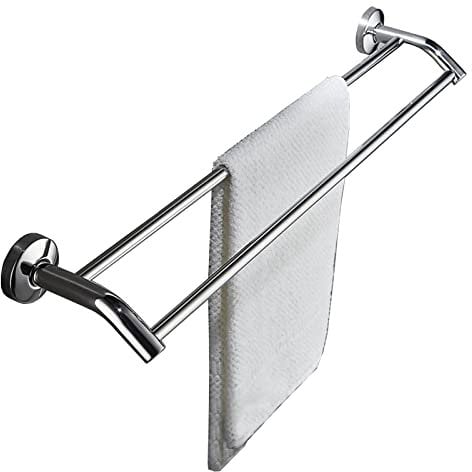 Luyckfrazy Doppelte Handtuchstange aus Edelstahl, runde Handtuchstange, wandmontierter Handtuchhalter für Badezimmer-Hardware und Küche, 30 cm-120 cm optional, polierte Oberfläche (Size : 120cm)