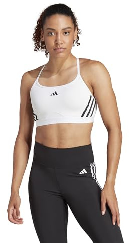 adidas Women Aeroreact Training Light Support Sports Bra, MCD White/Black