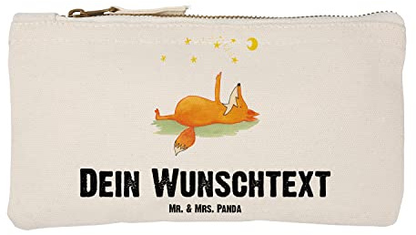 Mr. & Mrs. Panda Kulturbeutel personalisierbar Fuchs Sterne Größe S Klein - Personalisierte Geschenke, Personalisierter, Mond, Spruch Positiv, Schminktasche personalisiert, Optimistisch, Kulturtasche